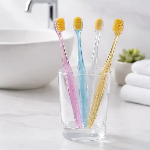 La Brosse à dents Atomy avec ses poils infusés à l'or 99.9% pour une hygiène optimale.
