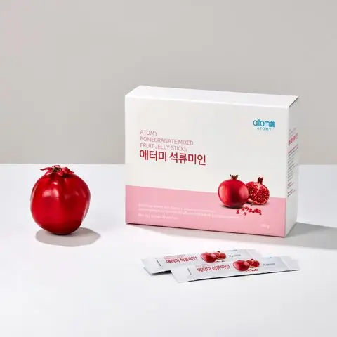 Atomy Pomegranate Mixed Fruit Jelly : complément beauté coréen pour l'hydratation de la peau et la vitalité.